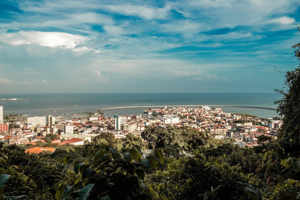 View of City on Coast